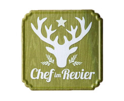 Metall-Schild "Chef im Revier"